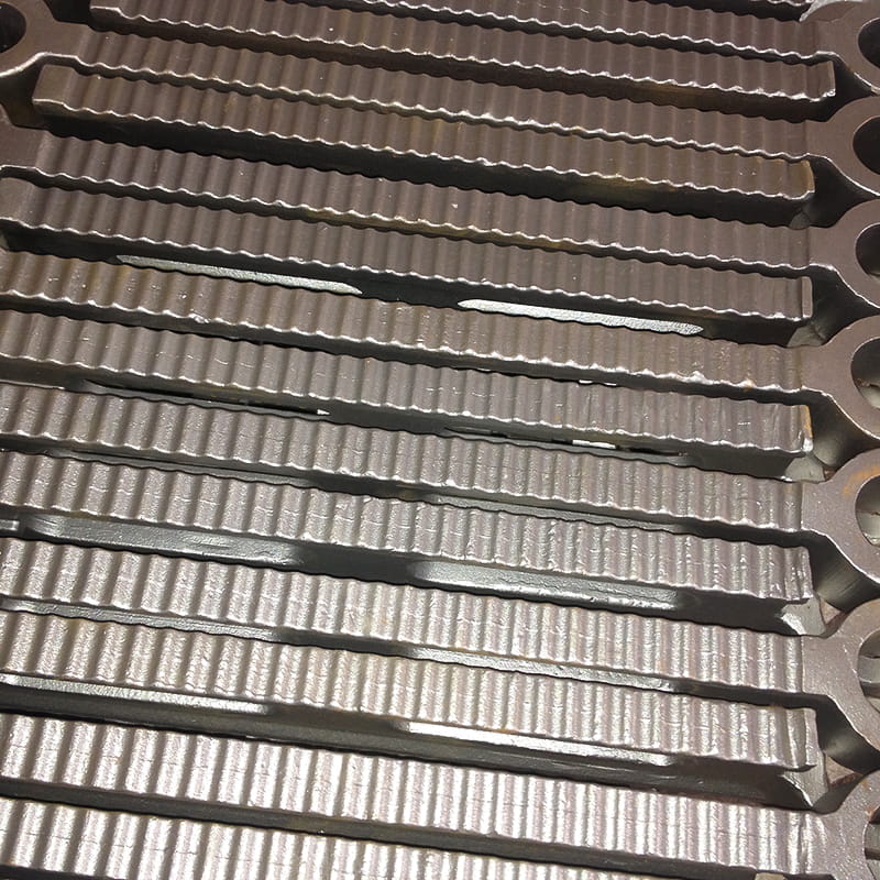 Cremagliere in materiale con gancio per alte temperature 1.4848 (GX40CrNiSi25-20)